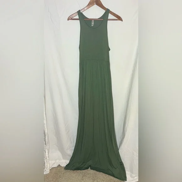 Grecerelle | Dresses | Green Racerback Maxi Dress | Poshmark
